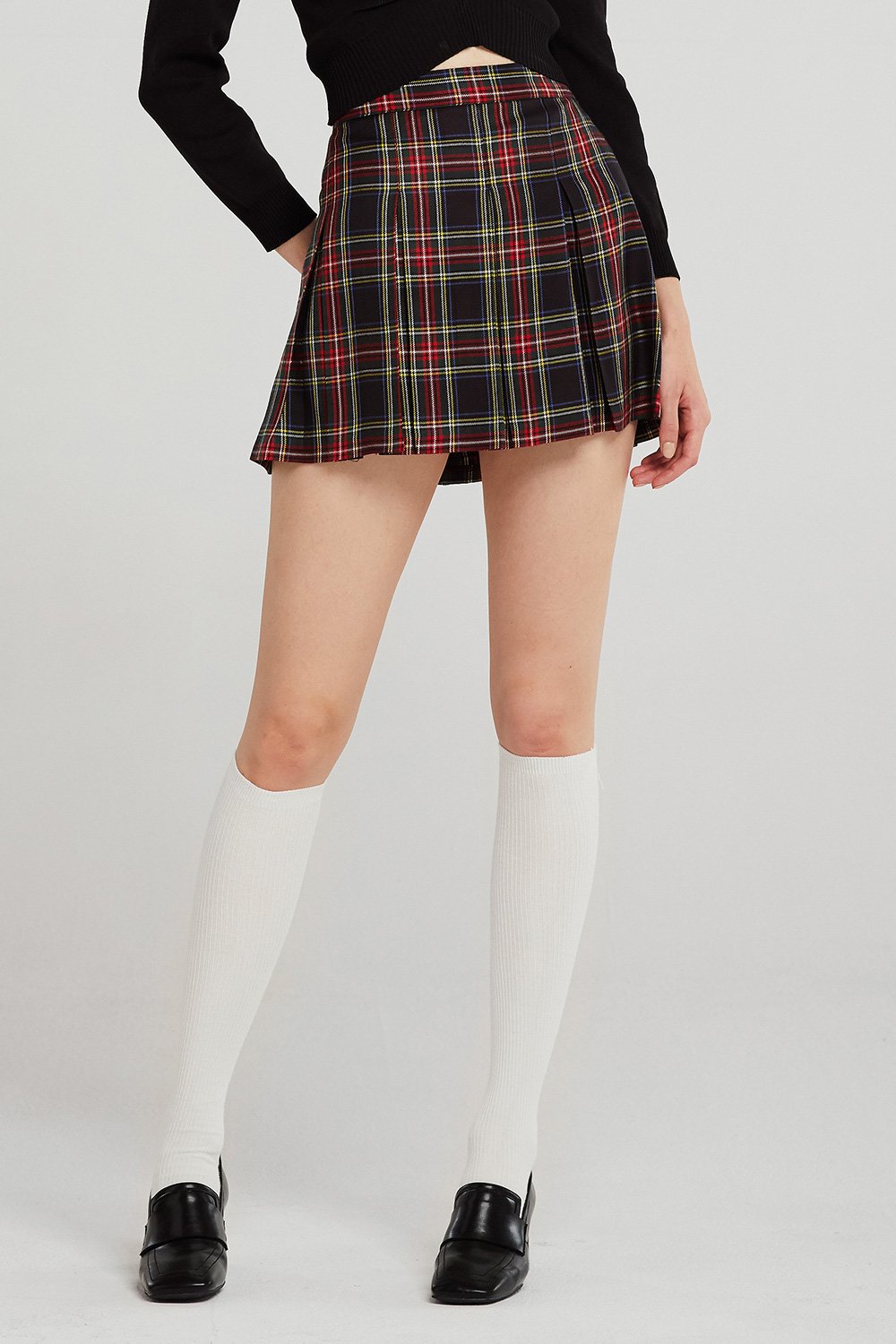 storets.com Mika Tartan Check Pleated Skirt