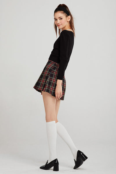 storets.com Mika Tartan Check Pleated Skirt