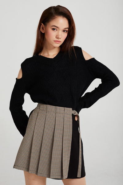 storets.com Isabel Cold Shoulder Knit Jumper