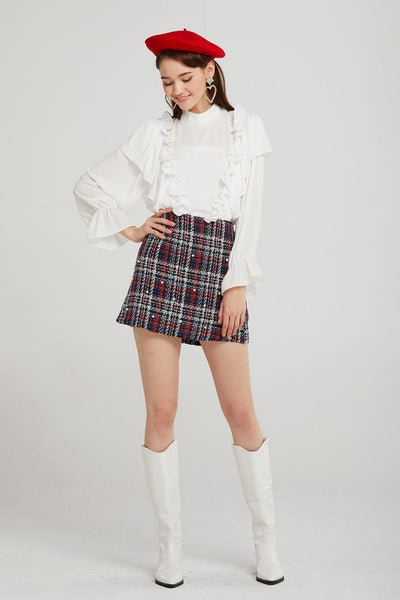 storets.com Blair Pearl Embellished Tweed Skort