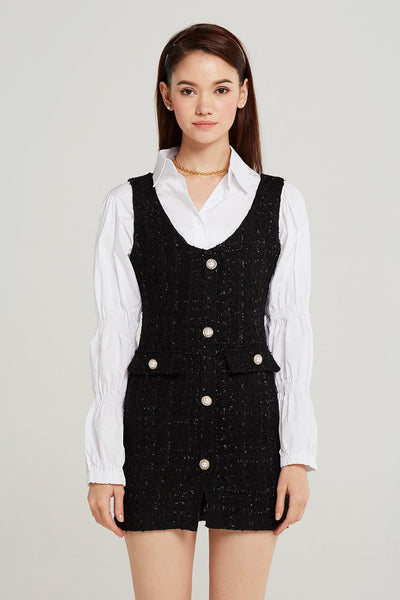 storets.com Charlotte Tweed Pinafore Dress