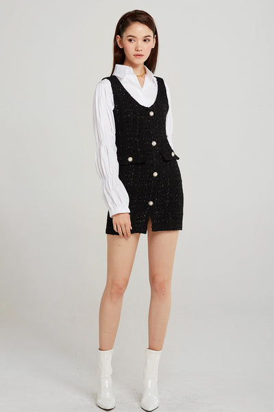 storets.com Charlotte Tweed Pinafore Dress