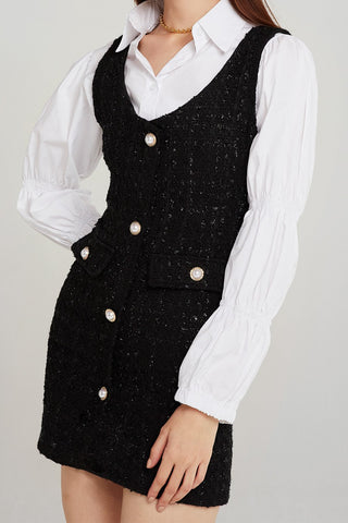 storets.com Charlotte Tweed Pinafore Dress