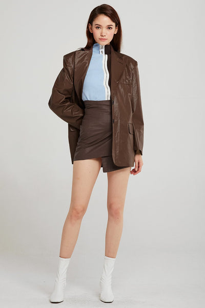 Sadie Shine Coated Oversized Jacket