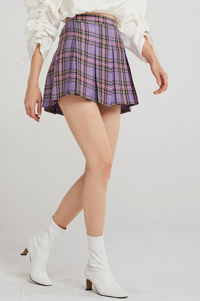 storets.com Mika Tartan Check Pleated Skirt