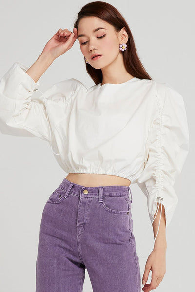 Emery Ruched Sleeve Blouse