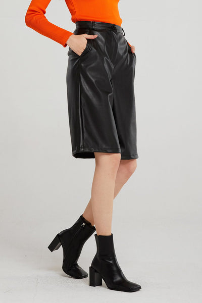 Heidi Pleather Bermuda Shorts