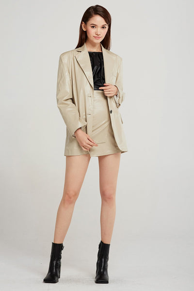 Sadie Shine Coated Oversized Jacket