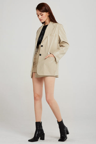 Sadie Shine Coated Oversized Jacket