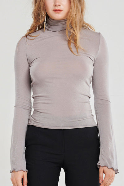 Basic Lightweight Turtleneck Top-4 Colors