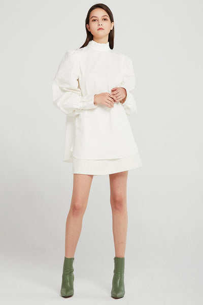 storets.com Norah Shirred Sleeve Mini Dress