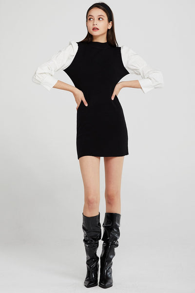 Isabel Shirt Combo Knit Dress