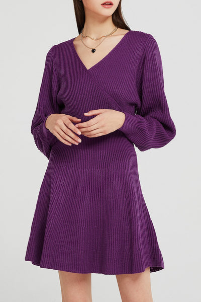 Taylor Ribbed Knit Surplice Dress