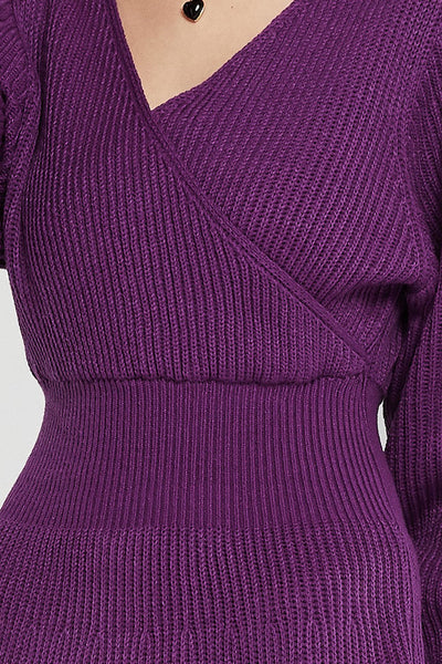 Taylor Ribbed Knit Surplice Dress