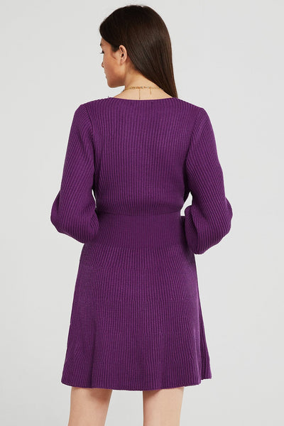 Taylor Ribbed Knit Surplice Dress