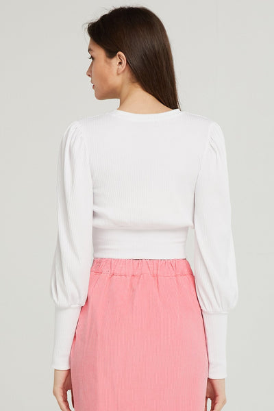 storets.com Abby Puff Sleeve Rib Top