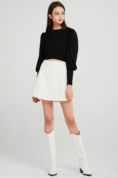 storets.com Abby Puff Sleeve Rib Top