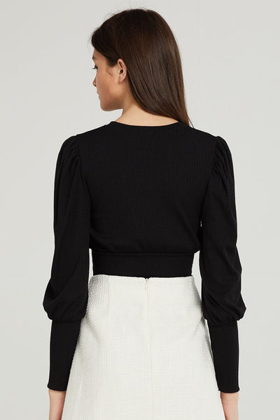 storets.com Abby Puff Sleeve Rib Top