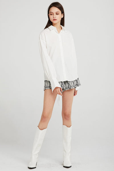 storets.com Mia Slit Tie Back Shirt