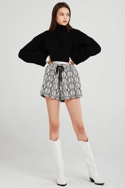 storets.com Skyler Cropped Knit Turtleneck Sweater