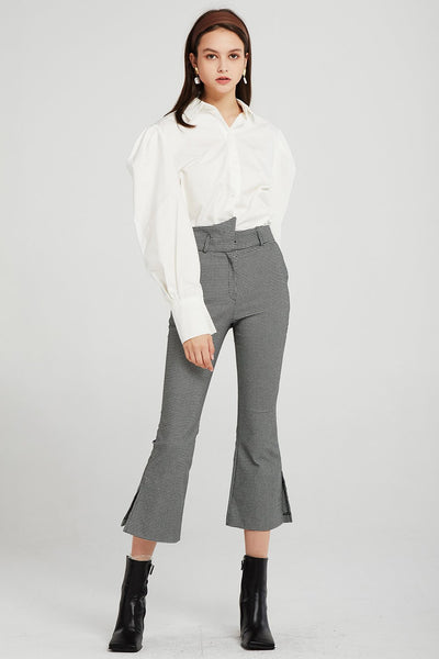 Thea Asymmetric Waist Bootcut Pants