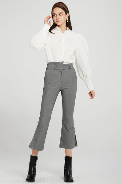 Thea Asymmetric Waist Bootcut Pants