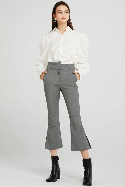 Thea Asymmetric Waist Bootcut Pants