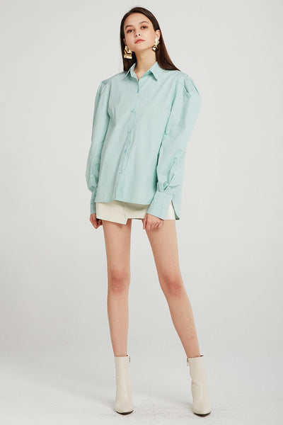 storets.com Gemma Structured Puff Sleeve Shirt