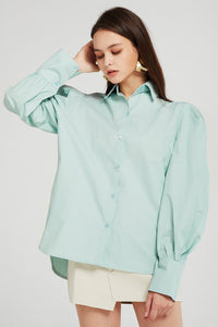 storets.com Gemma Structured Puff Sleeve Shirt