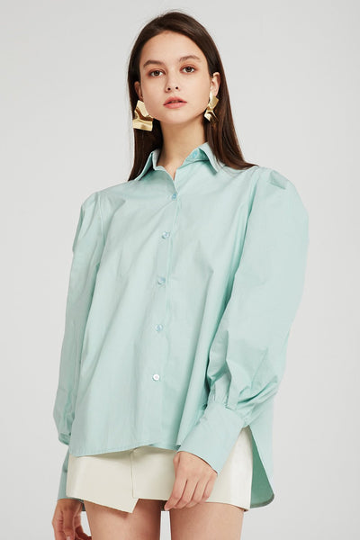 storets.com Gemma Structured Puff Sleeve Shirt