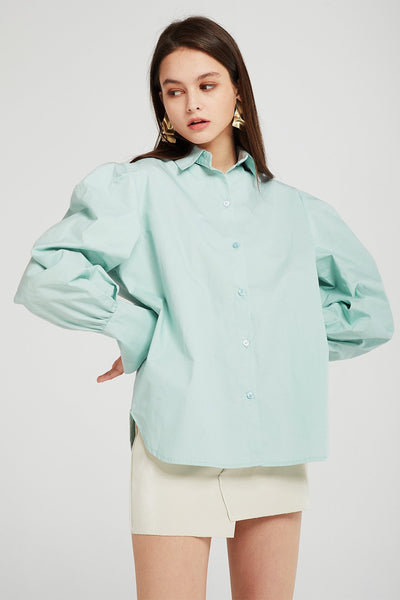 storets.com Gemma Structured Puff Sleeve Shirt