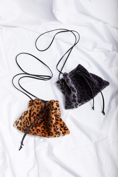 Leopard Drawstring Mini Bag