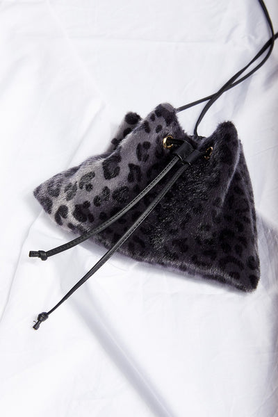 Leopard Drawstring Mini Bag