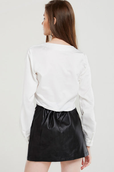 Susanna Zippered Pleather Skirt