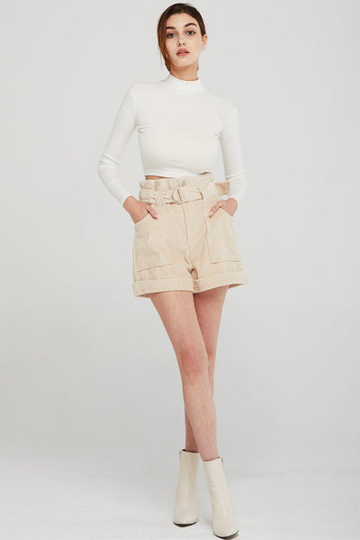 Annie Belted Cord Shorts