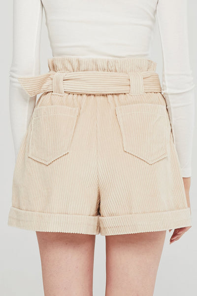 Annie Belted Cord Shorts