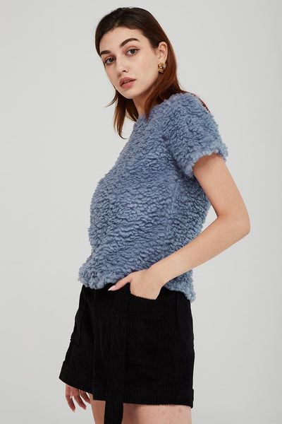 Adeline Cropped Borg Top