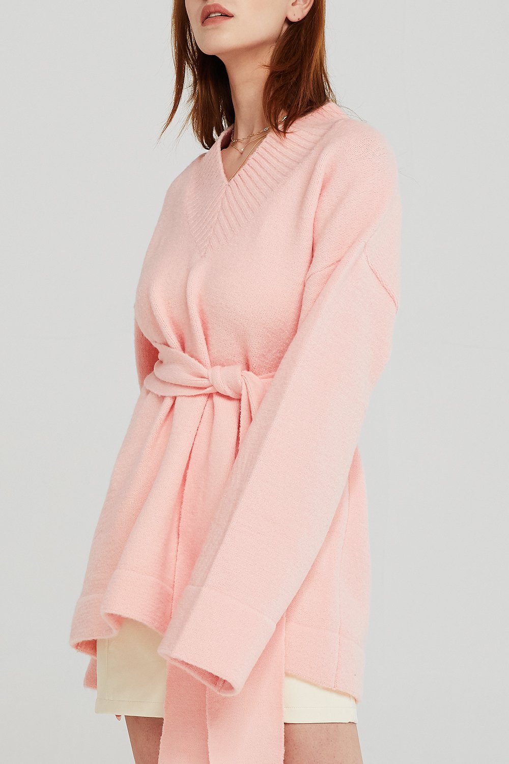 Finley Belted Long Knit Pullover