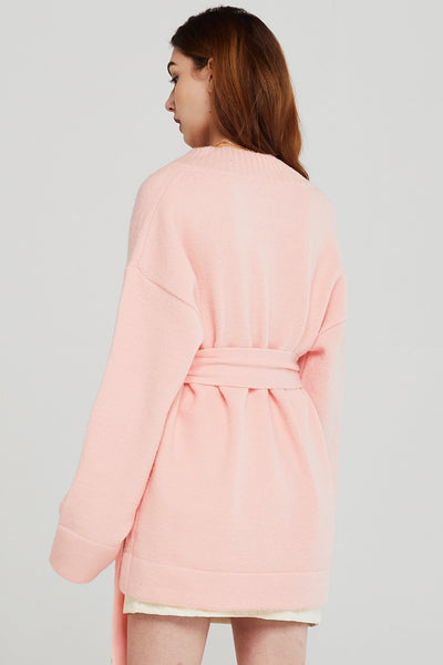 Finley Belted Long Knit Pullover