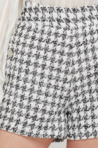 Dylan Houndstooth Tweed Shorts