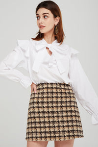 Brianna Tie Neck Ruffle Blouse