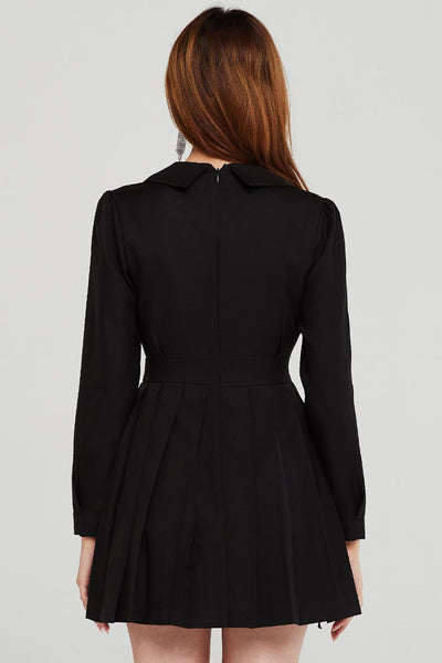 Madeline Pleated Belted Blazer Dress