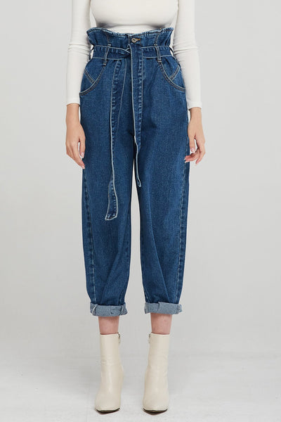 Kinley Paperbag Waist Mom Jeans