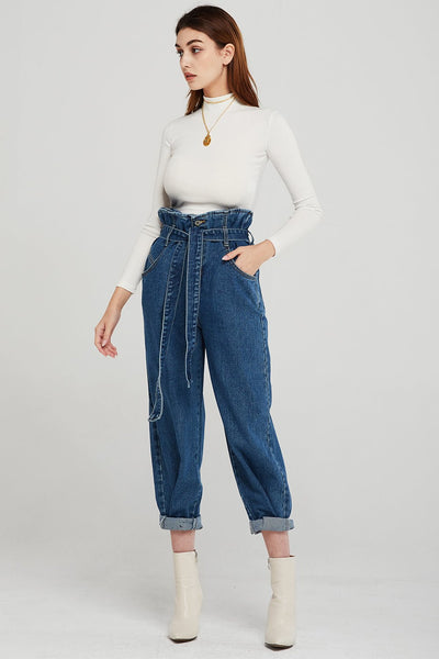 Kinley Paperbag Waist Mom Jeans