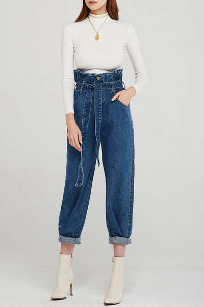 Kinley Paperbag Waist Mom Jeans