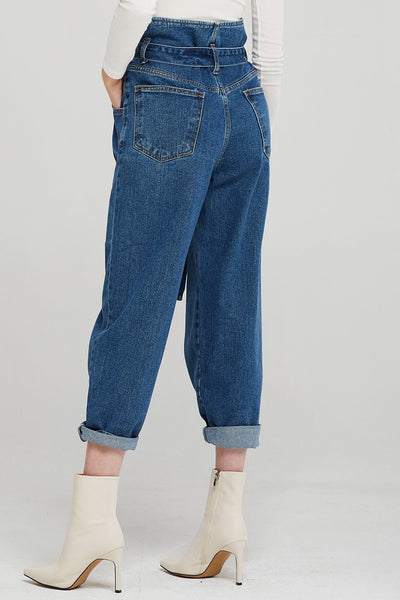 Kinley Paperbag Waist Mom Jeans