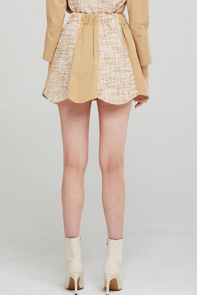 Alexa Tweed Spliced Skort