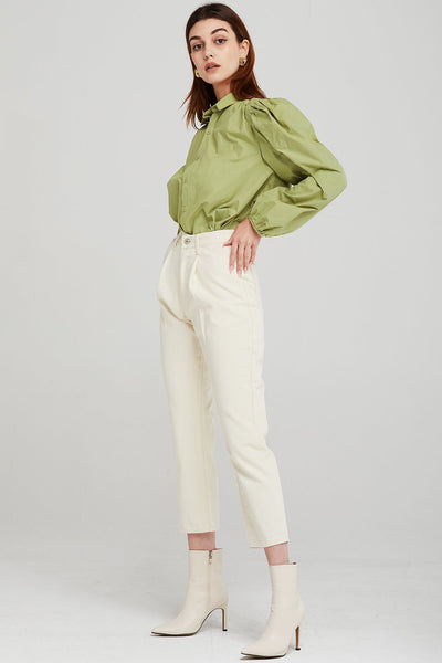 Eva Pintuck Tapered Leg Pants