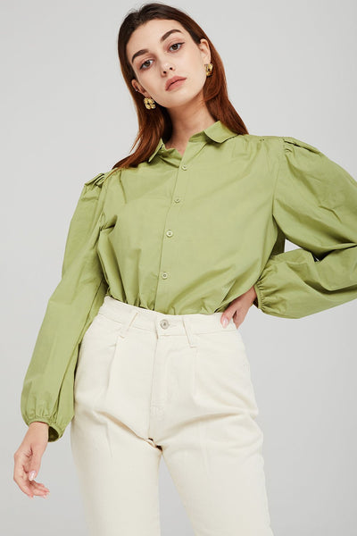 Jordyn Structured Puff Sleeve Shirt