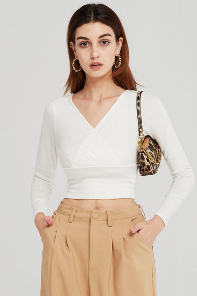 Diana Surplice Crop Top